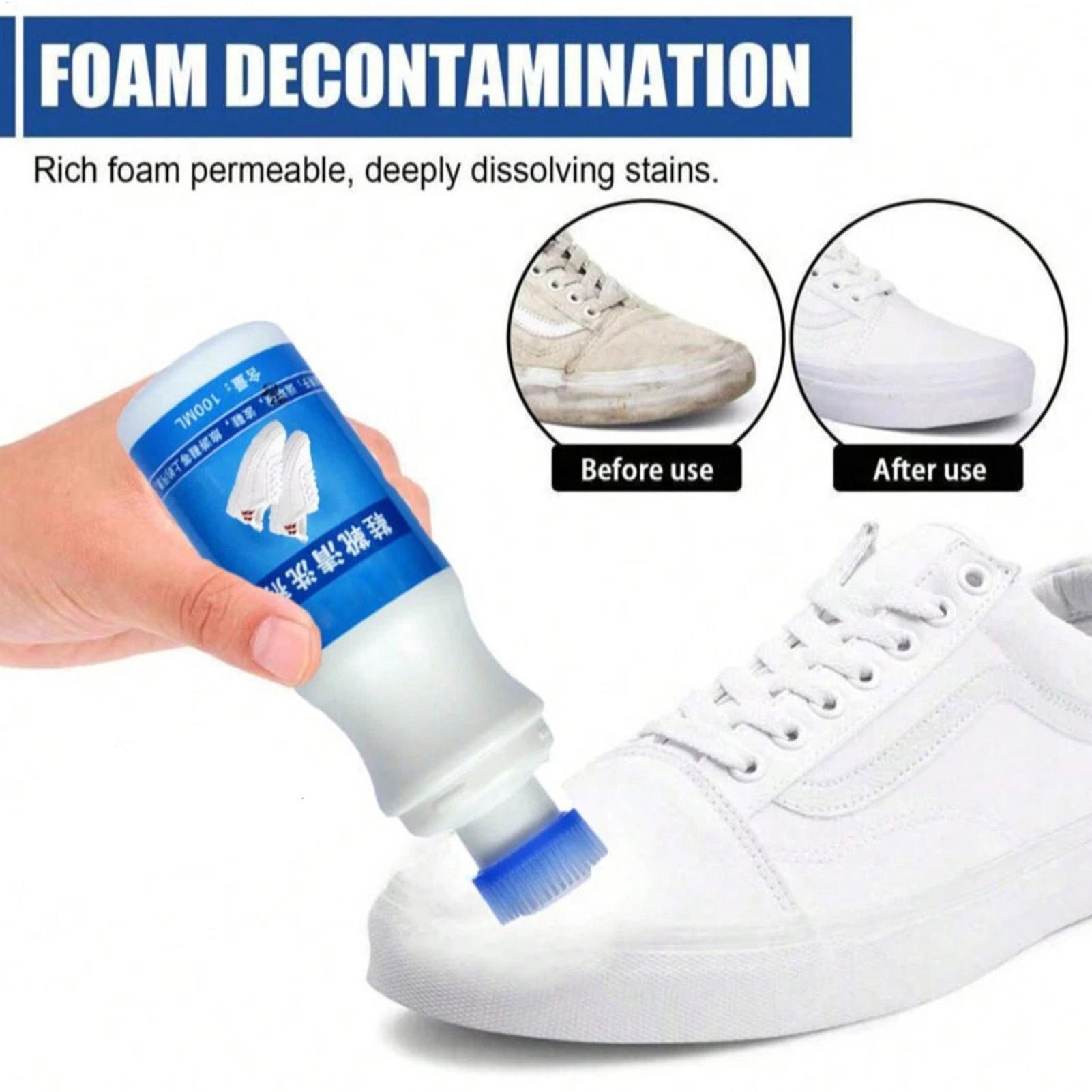 Sneaker Care Spray - White Shoe Cleaner 100ml Foam Waterless