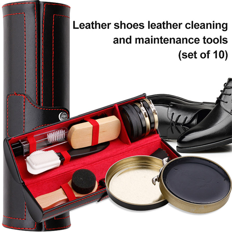 Sneaker Cleaning Kit - 1 Set Leather Shoes Polish Set