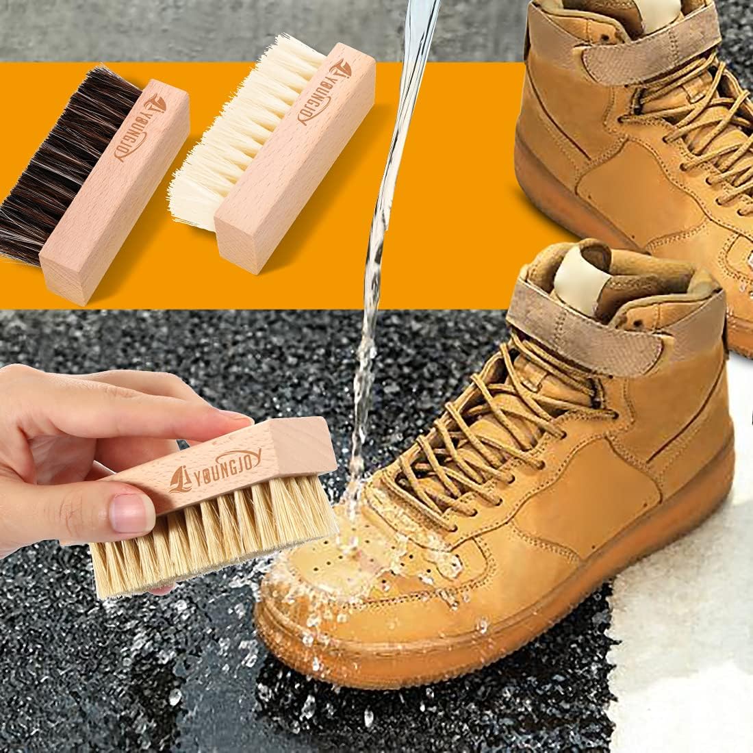 YoungJoy 3 Pieces Dual Sided S - Sneaker Cleaning Kit ulasan dan harga