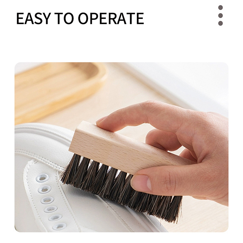 Useful Wood Handle Shoe Brush  - Sneaker Cleaning Kit ulasan dan harga